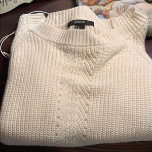 Forever 21 cream colored crop sweater